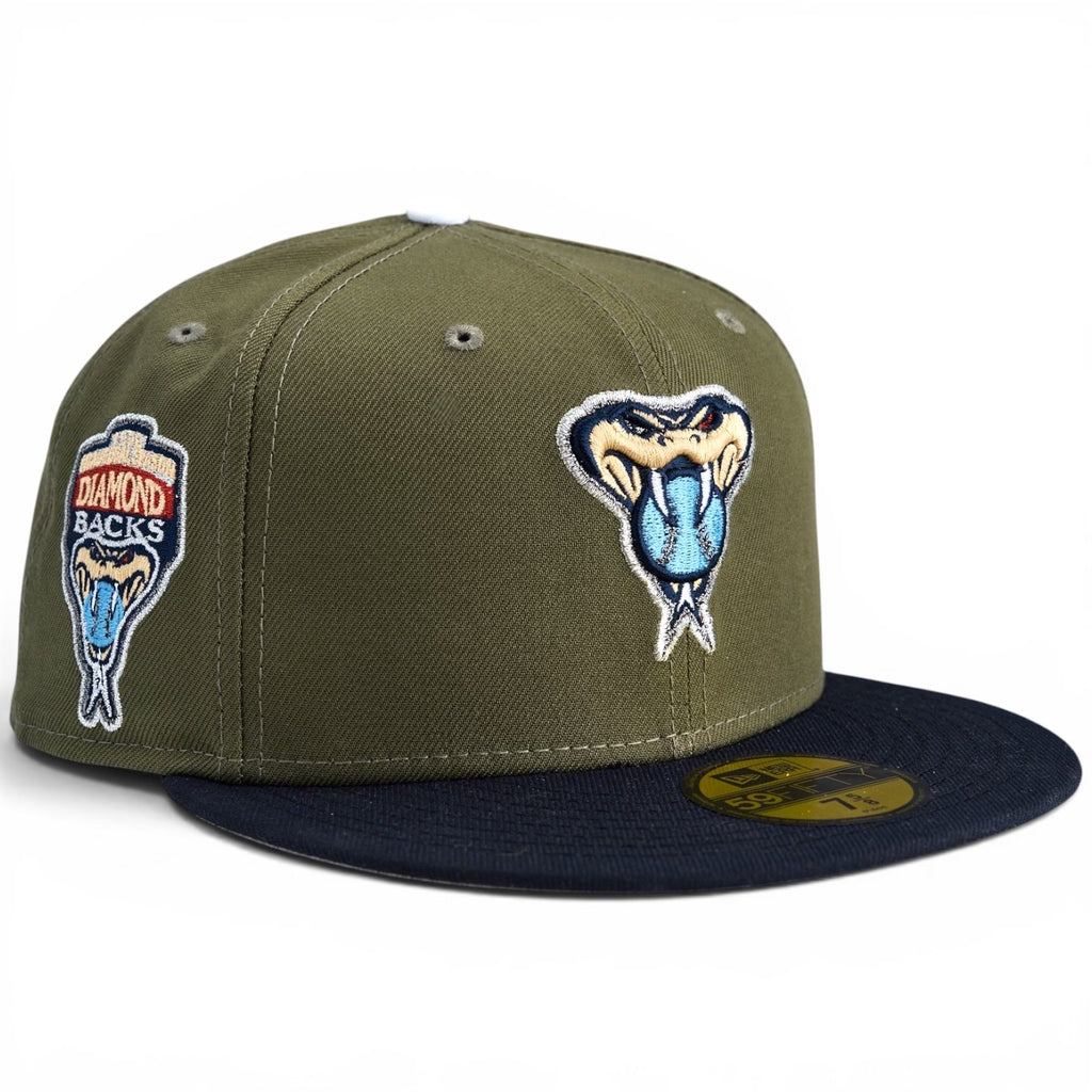 Arizona Diamondbacks 🌀 KAKASHI 🌀 New Era 59Fifty Fitted Hat - Olive / Black