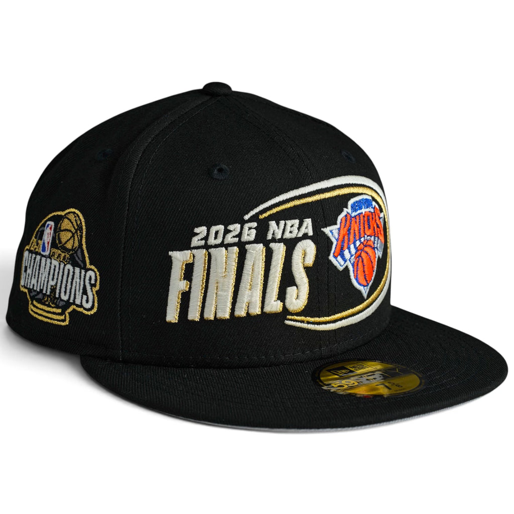 New York Knicks 🏆 2026 ECF CHAMPS LOCKERROOM FITTED 🏆 New Era 59Fifty Fitted Hat - Black