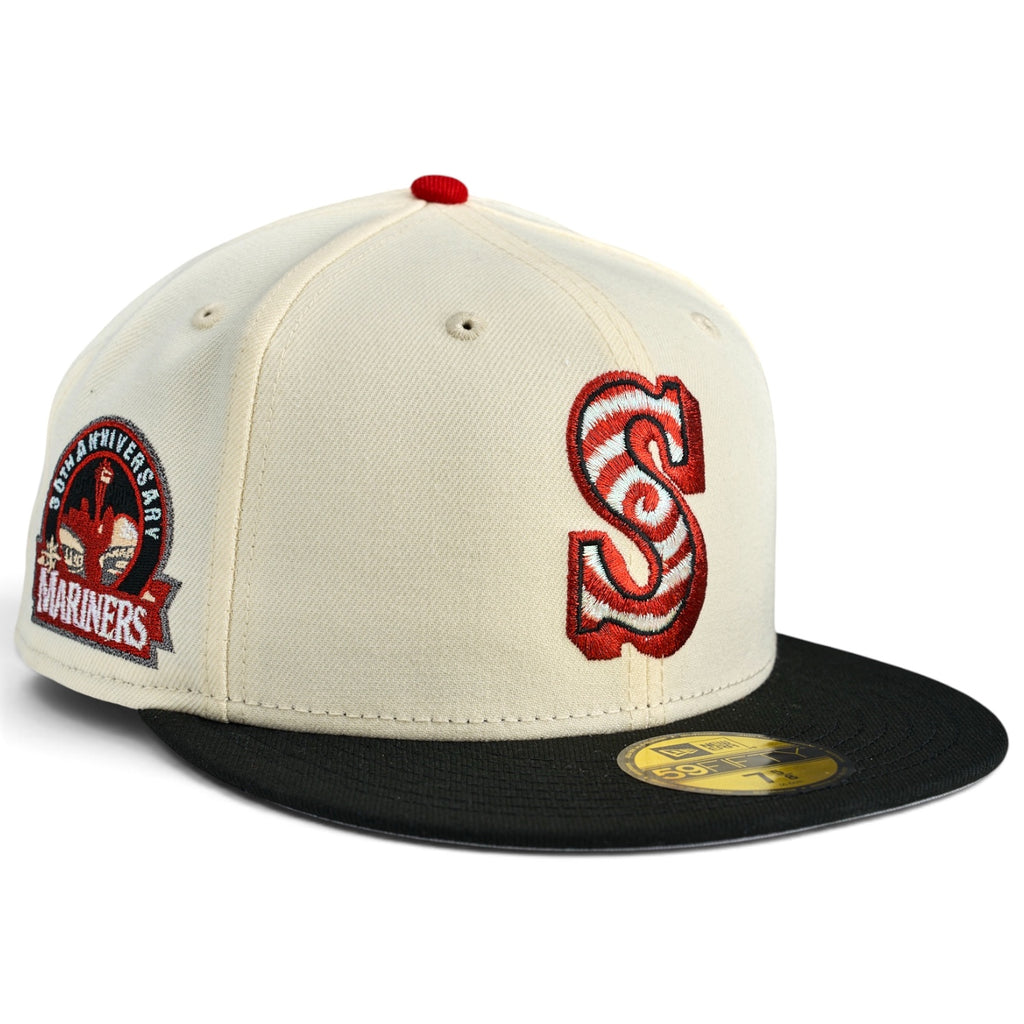 Seattle Mariners “JIG” New Era 59fifty Fitted Hat - Chrome White / Black