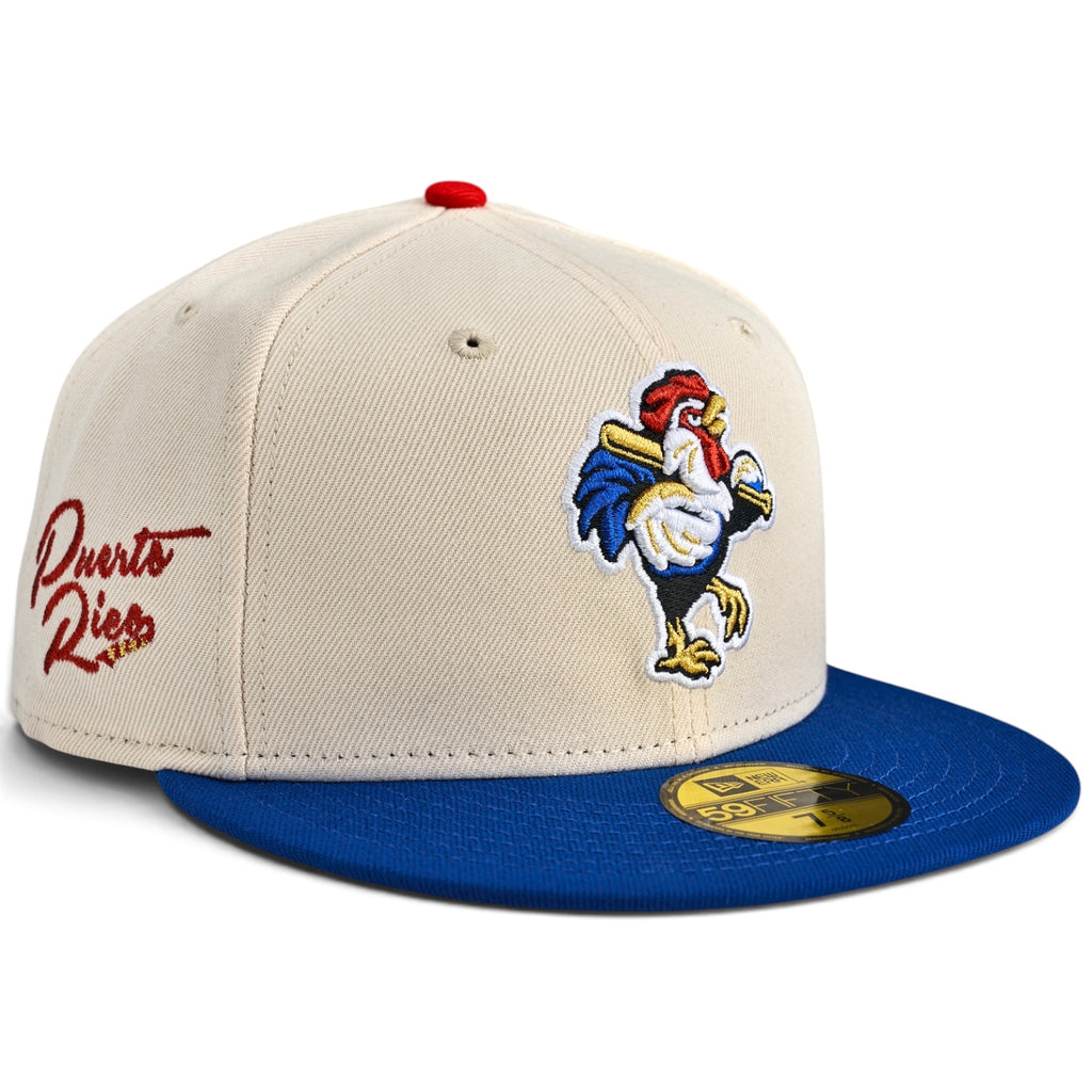 Gallos de Delmarva "EL GALLO" 🇵🇷 EL RITMO DE ISLA 🇵🇷  New Era 59Fifty Fitted Hat - Stone / Royal