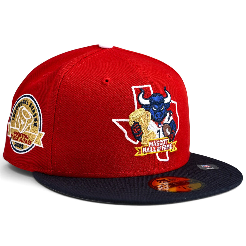 Houston Texans "TORO RAMPAGE" New Era 59Fifity Fitted Hat - Red / Black