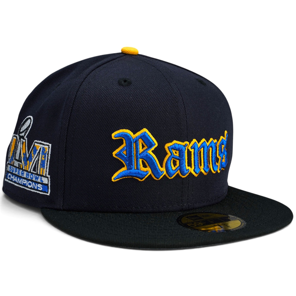 Los Angeles Rams "MIDNIGHT RIVALS 2.0"  New Era 59Fifty Fitted Hat - Midnight Navy / Black