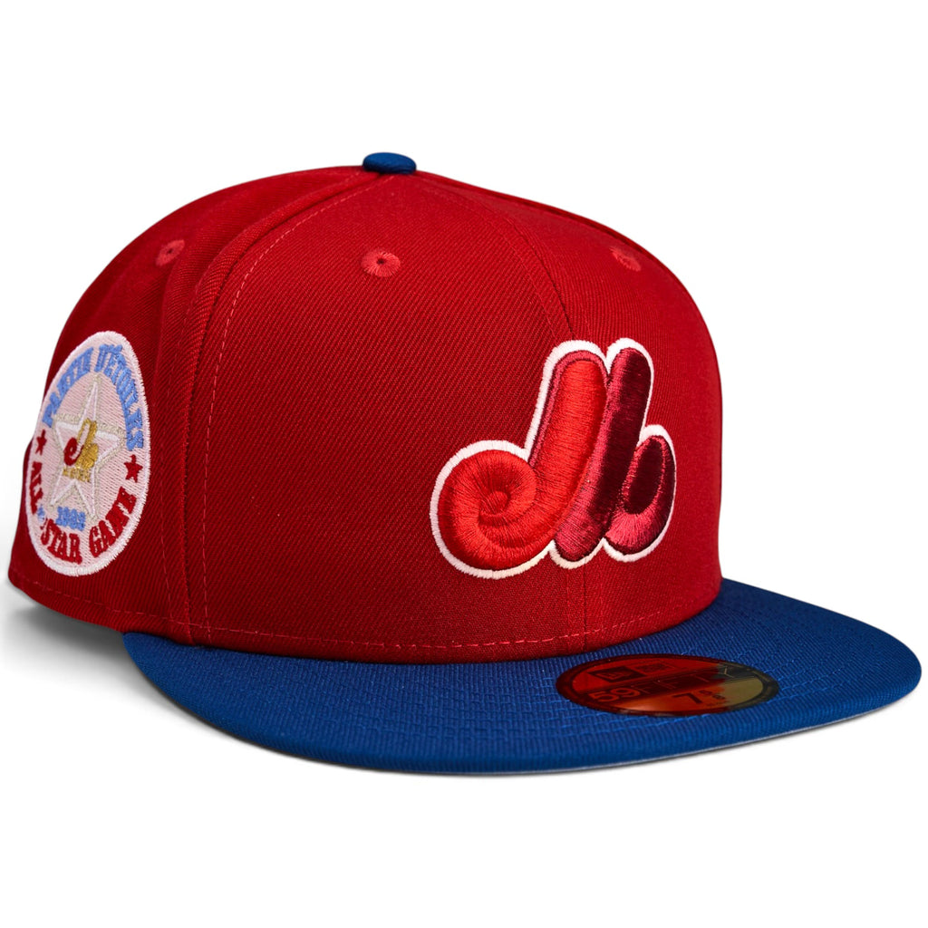 Montreal Expos "SUPER MARIO" New Era 59Fifty Fitted Hat - Red / Royal