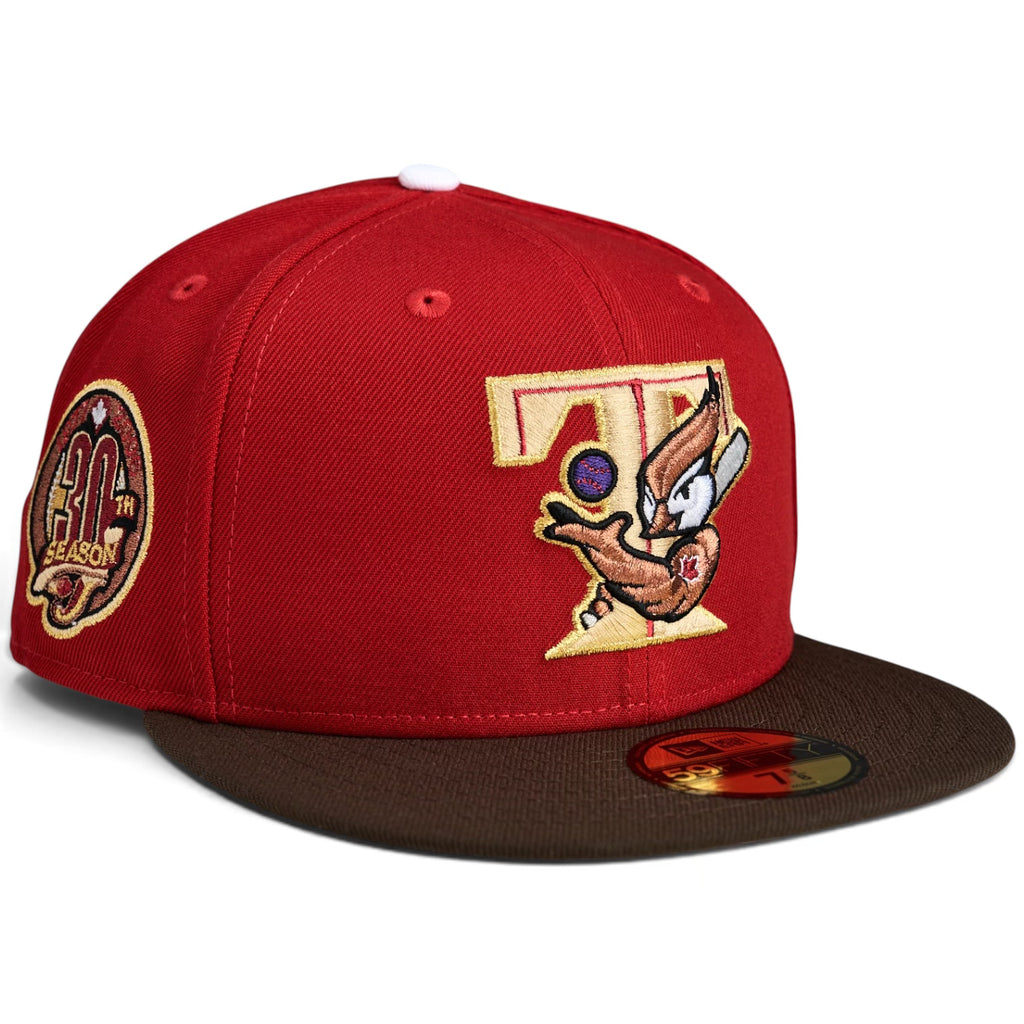 Toronto Blue Jays “MOLTEN LEGEND” New Era 59Fifty Fitted Hat - Red / Walnut