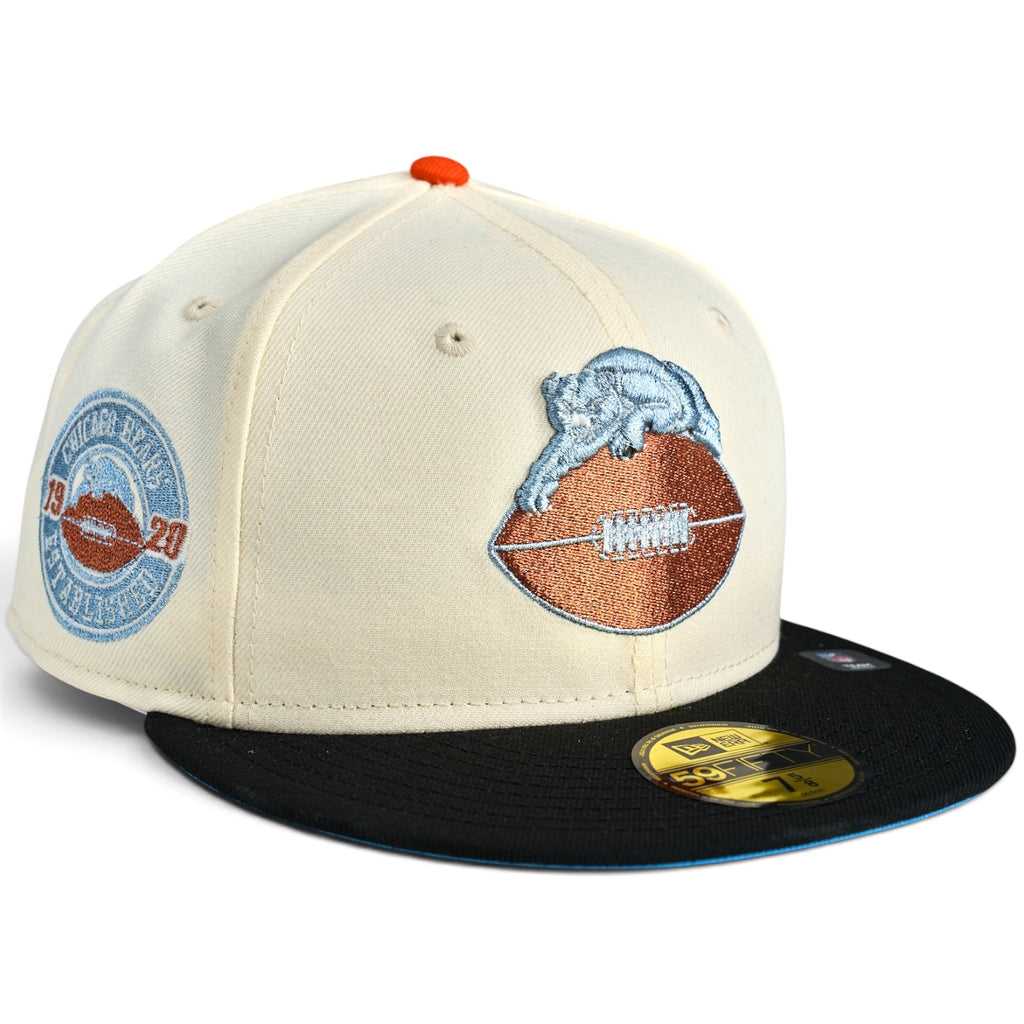 Chicago Bears "ICE MAN" New Era 59FIfty Fitted Hat - Chrome White / Black