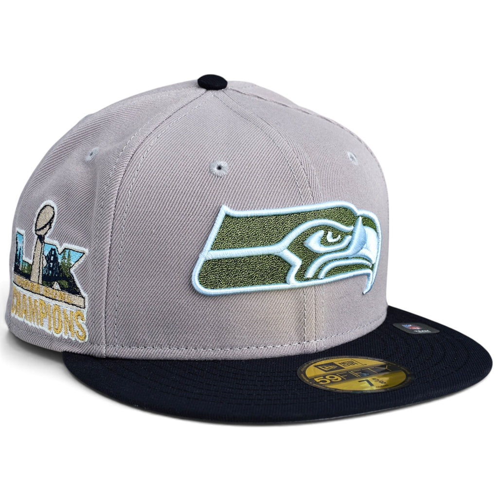 Seattle Seahawks 🔊 12S RIVALRY 🔊 New Era 59FIfty Fitted Hat - Grey / Navy