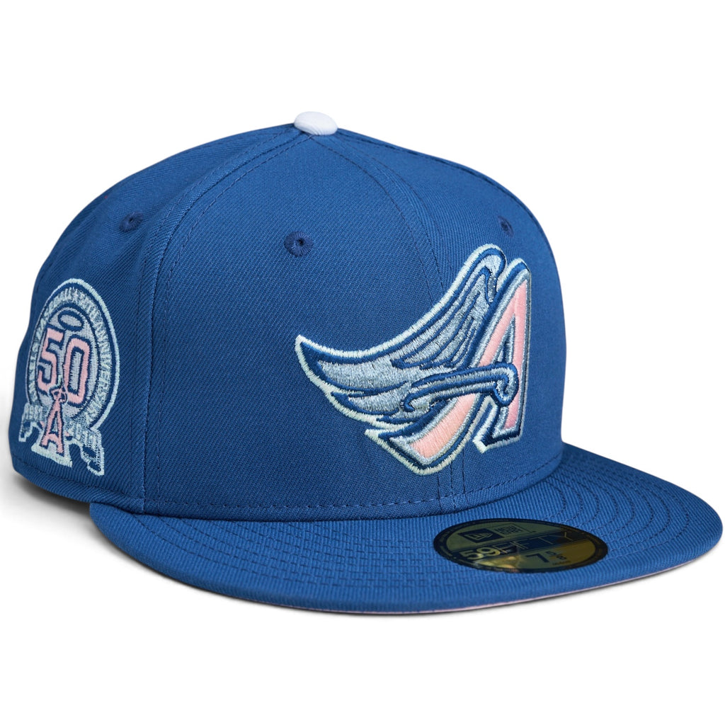 Anaheim Angels "BORN ANGELS" New Era 59Fifty Fitted Hat - Indigo Blue