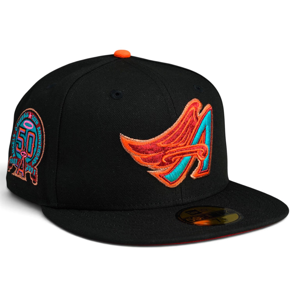 Anaheim Angels “DIA DE LOS ANGELS” New Era 59Fifty Fitted Hat - Black