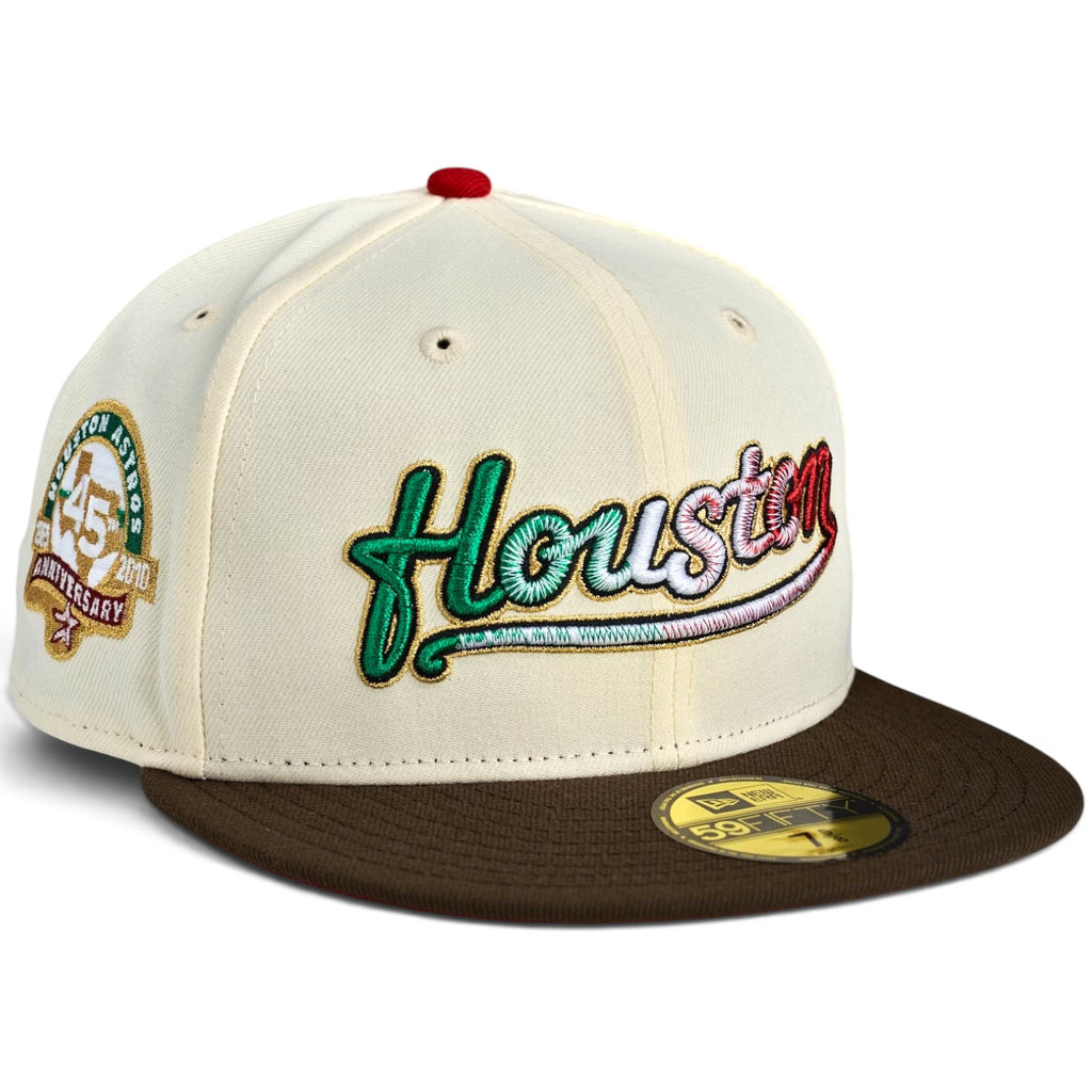 Houston Astros 🇲🇽🌵 RAÍCES DE HOUSTON 🇲🇽🌵New Era 59Fifty Fitted Hat - Chrome White / Walnut