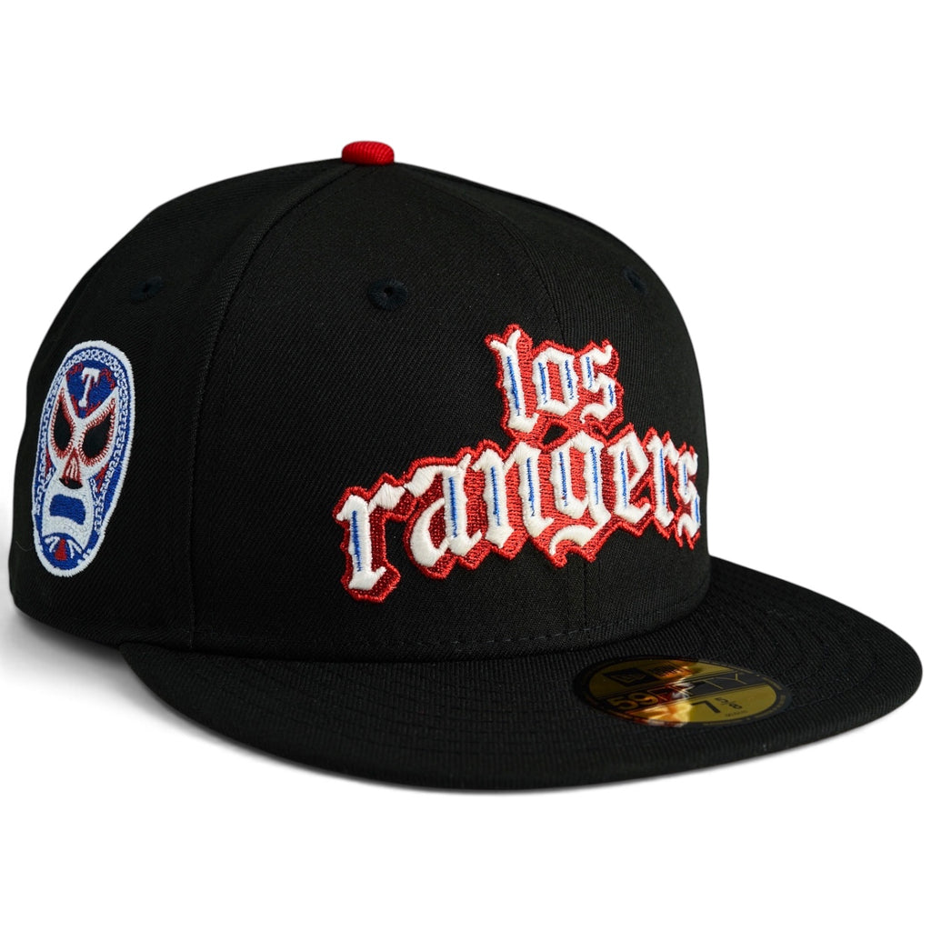 Texas Rangers "LONESTAR LUCHADOR" New Era 59Fifty Fitted Hat - Black