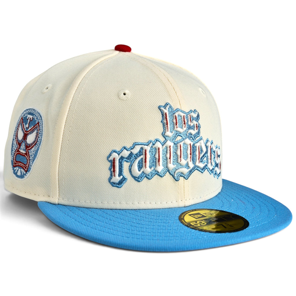 Texas Rangers "Rangers Libre" New Era 59Fifty Fitted Hat - Chrome White / Sky Blue