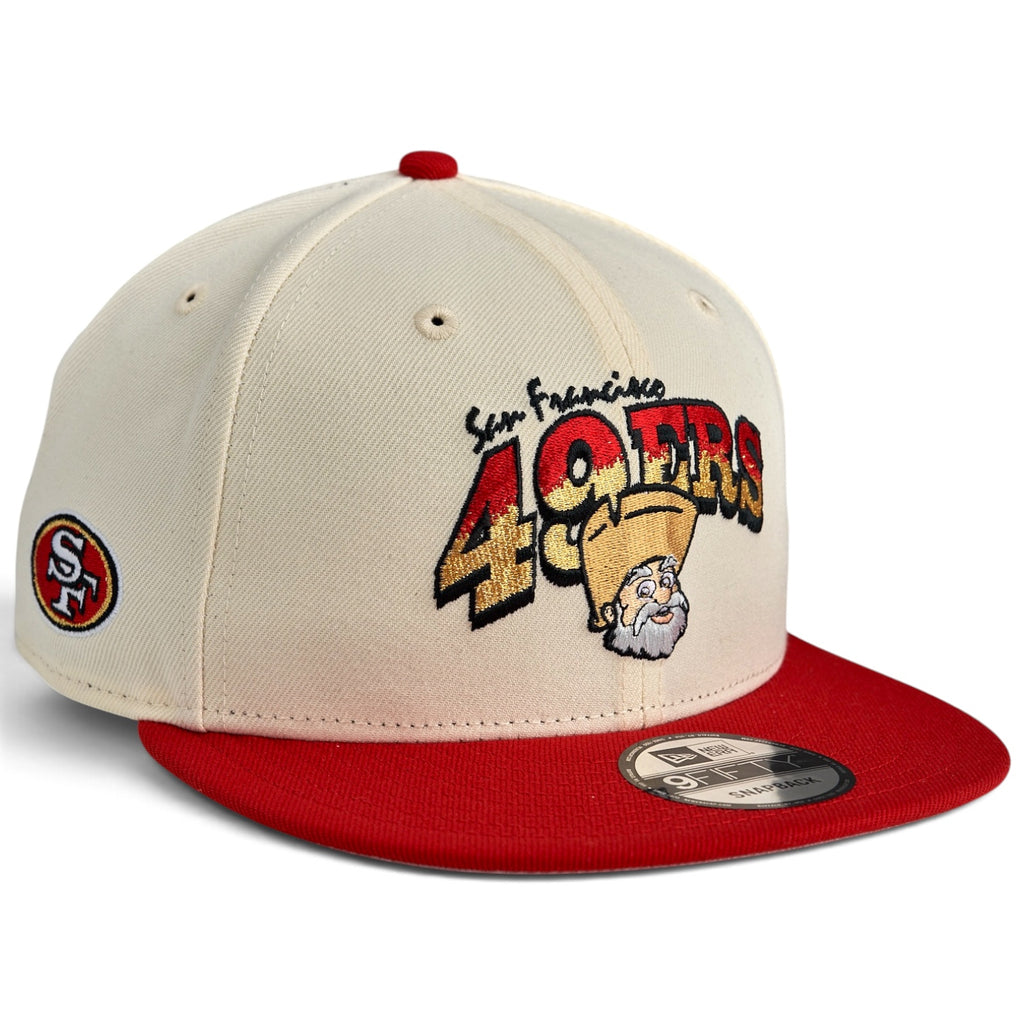 San Francisco 49ers x Stinky Pete New Era 9Fifty Snapback Hat - Chrome White / Red