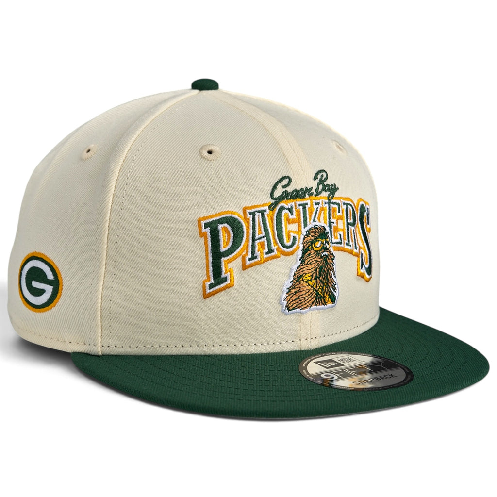 Green Bay Packers x Chewbacca New Era 9Fifty Snapback Hat - Chrome White / Green