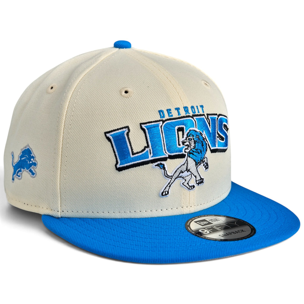 Detroit Lions x Simba New Era 9Fifty Snapback Hat - Chrome White / Sky Blue