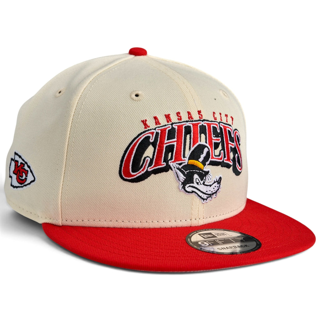 Kansas City Chiefs x Big Bad Wolf New Era 9Fifty Snapback Hat - Chrome White / Red