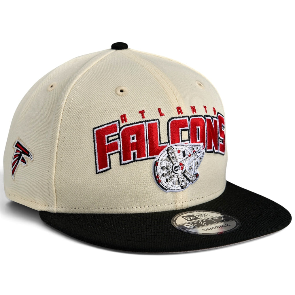 Atlanta Falcons x Millennium Falcon New Era 9Fifty Snapback Hat - Chrome White / Black