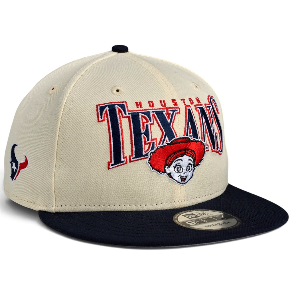 Houston Texans x Jessie New Era 9Fifty Snapback Hat - Chrome White / Black