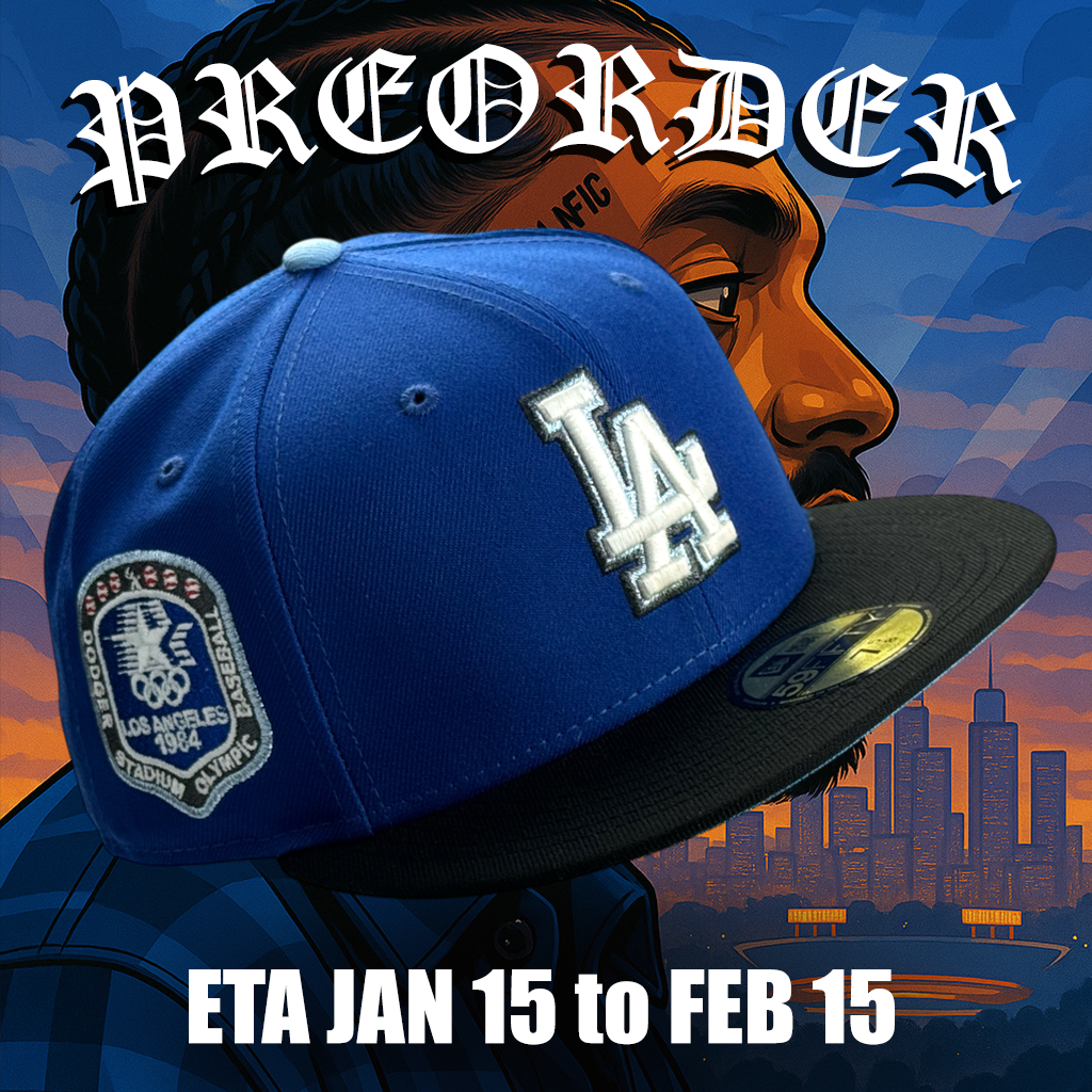 **PREORDER** ETA JAN 15 to FEB 15 Los Angeles Dodgers 🏁 Victory LAp 🏁 New Era 59Fifty Fitted Hat - Royal / Black