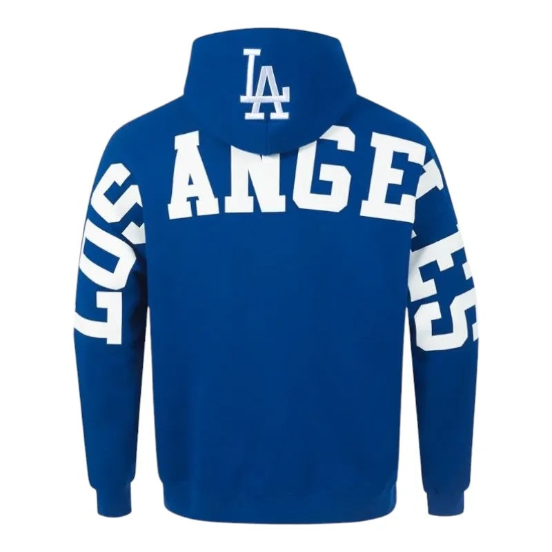 Los Angeles Dodgers Wingspan Drop Shoulder Fleece Pullover Hoodie Sweater - Royal