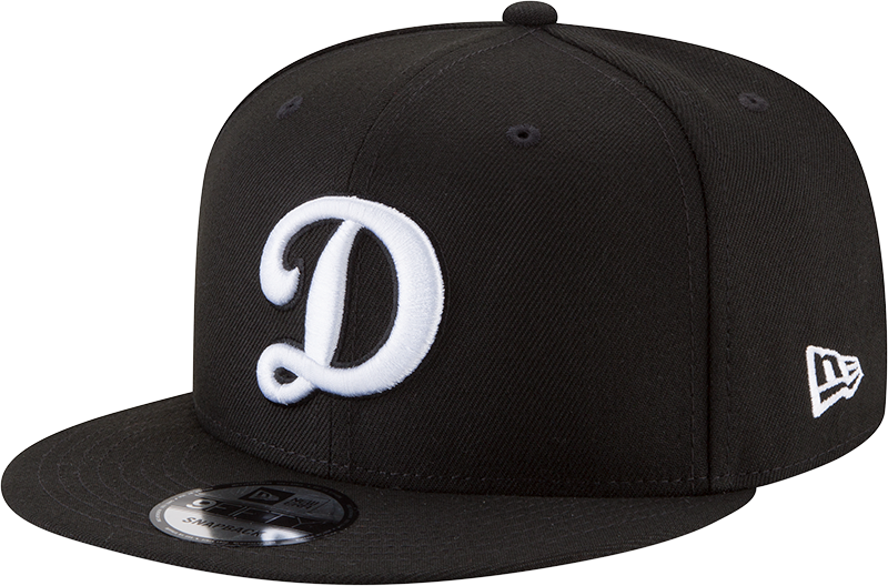 Los Angeles "D" Black and White New Era 9Fifty Snapback Cap