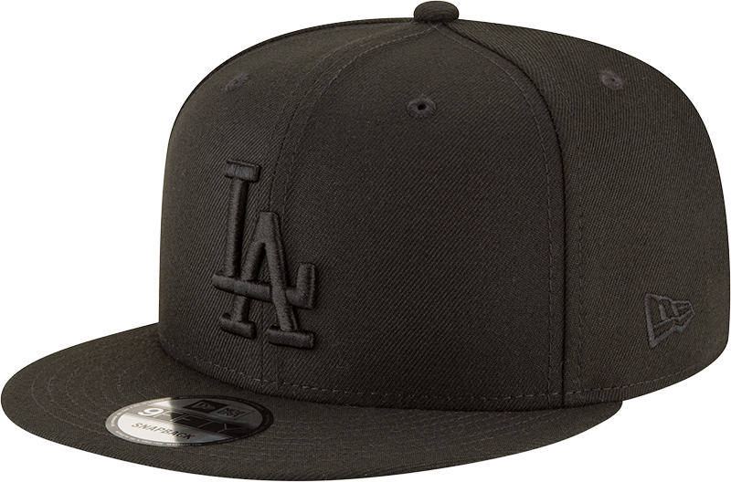Los Angeles Dodgers Black on Black New Era 9Fifty Snapback Cap