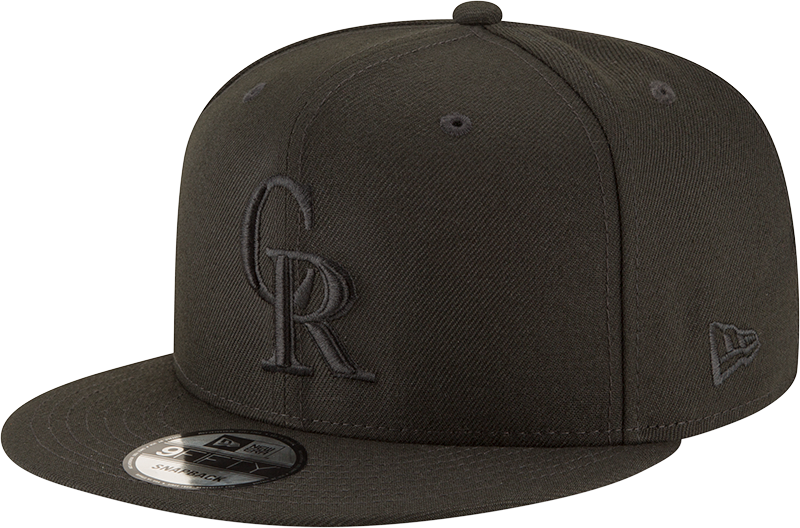 Colorado Rockies Black on Black New Era 9Fifty Snapback Cap