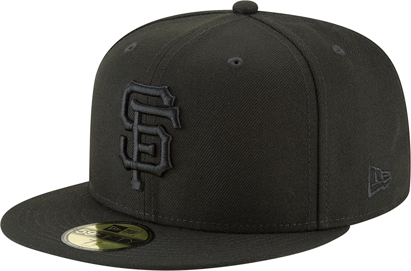 San Francisco Giants Black on Black New Era 59Fifty Fitted Hat