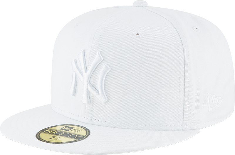 New York Yankees White on White New Era 59Fifty Fitted Cap