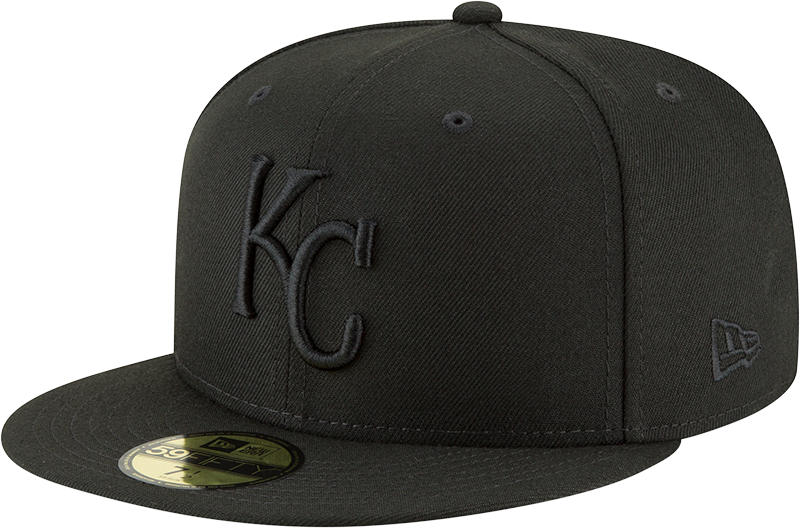 Kansas City Royals Black on Black New Era 59Fifty Fitted Hat
