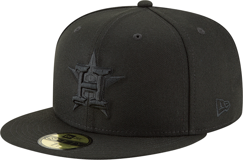 Houston Astros Black on Black New Era 59Fifty Fitted Hat