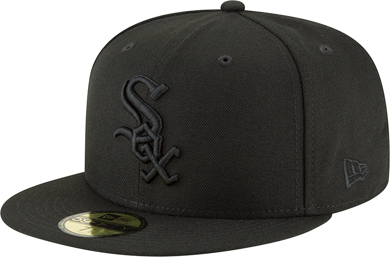 Chicago White Sox Black on Black New Era 59Fifty Fitted Hat