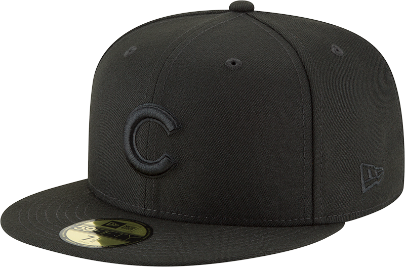 Chicago Cubs Black on Black New Era 59Fifty Fitted Hat