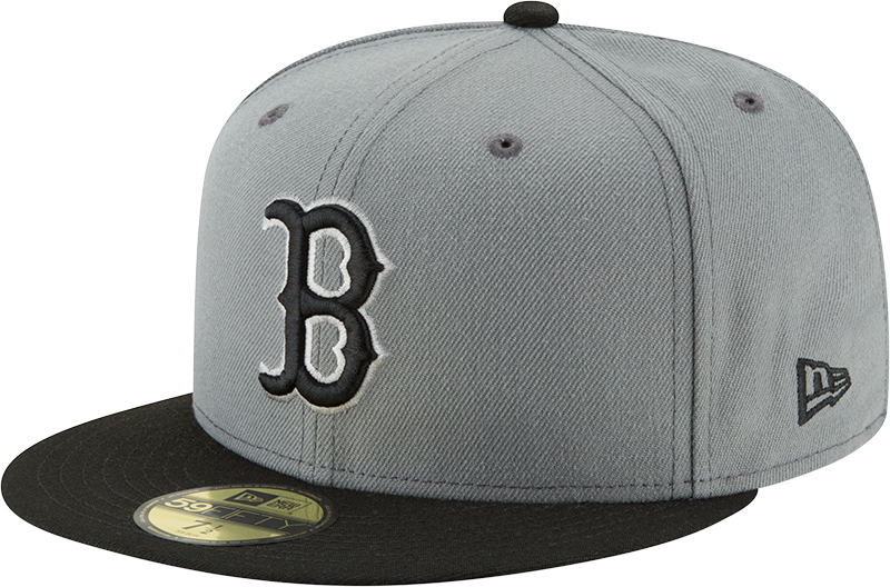 Boston Red Sox Grey Black 2 Tone New Era 59Fifty Fitted Cap