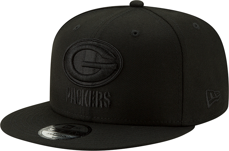 Green Bay Packers Black on Black New Era 59Fifty Snapback