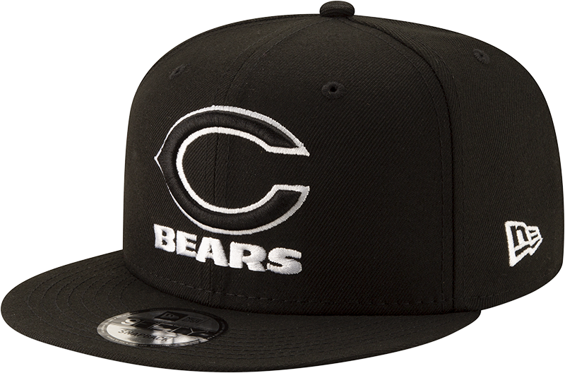 Chicago Bears Black and White New Era 59Fifty Snapback