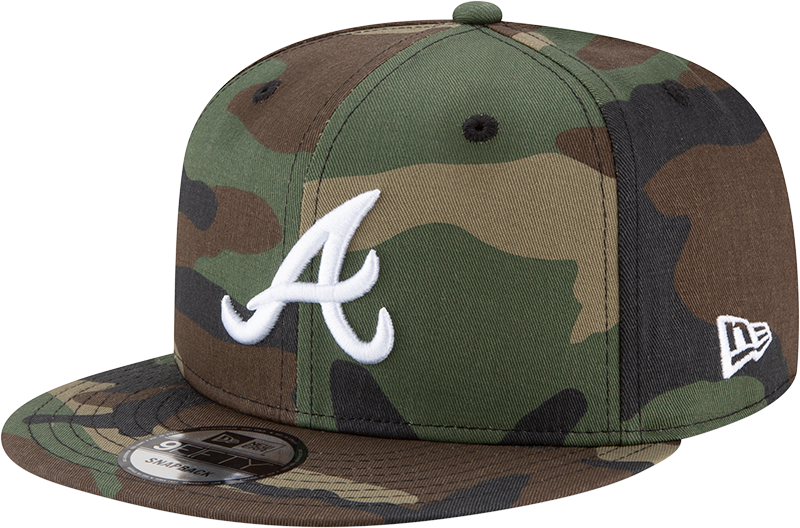 Atlanta Braves Woodland Camo New Era 9Fifty Snapback Cap