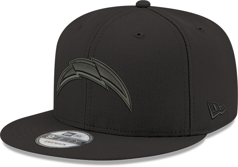 Los Angeles Chargers Black on Black New Era 59Fifty Snapback