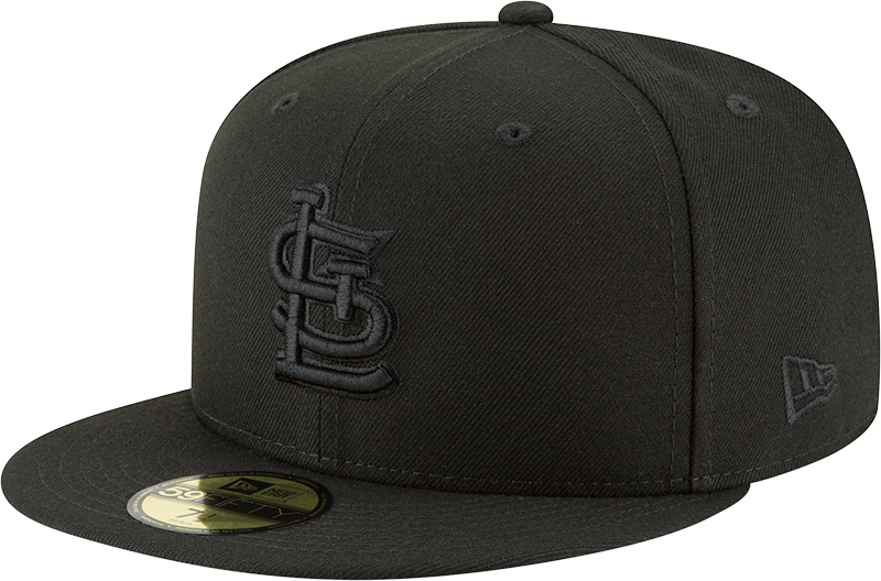 St. Louis Cardinals Black on Black New Era 59Fifty Fitted Hat