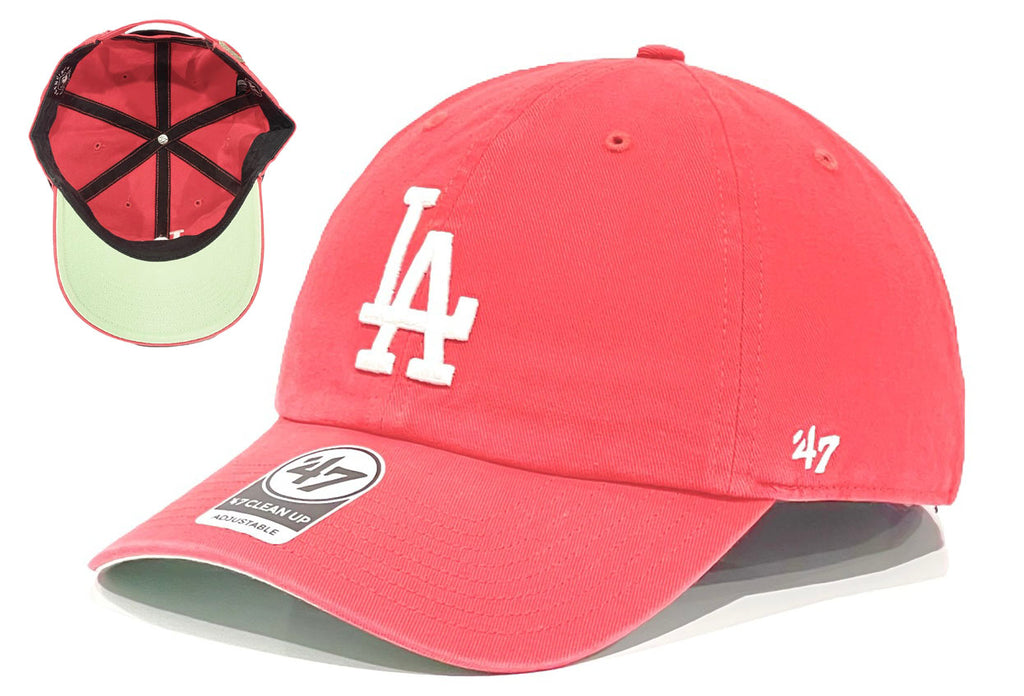 Los Angeles Dodgers 47 Brand Clean Up Cap - Berry & Lime Undervisor