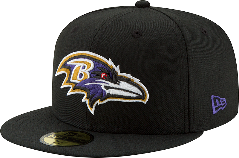 Baltimore Ravens Basic New Era 59FIFTY Fitted Hat - Black
