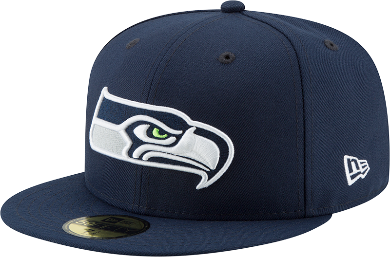Seattle Seahawks Basic New Era 59FIFTY Fitted Hat - Navy