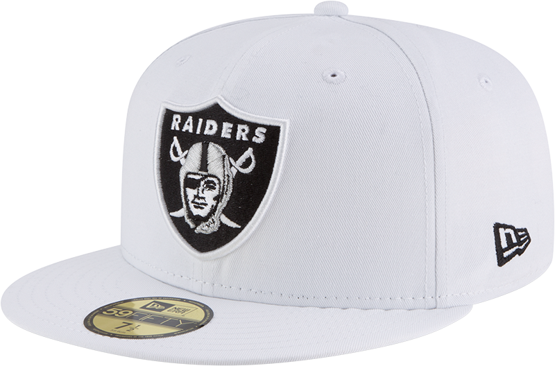 Las Vegas Raiders Basic New Era 59FIFTY Fitted Hat - White