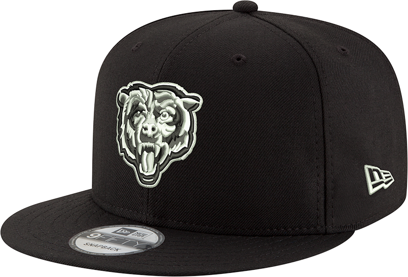 Chicago Bears Black and White New Era 59Fifty Snapback