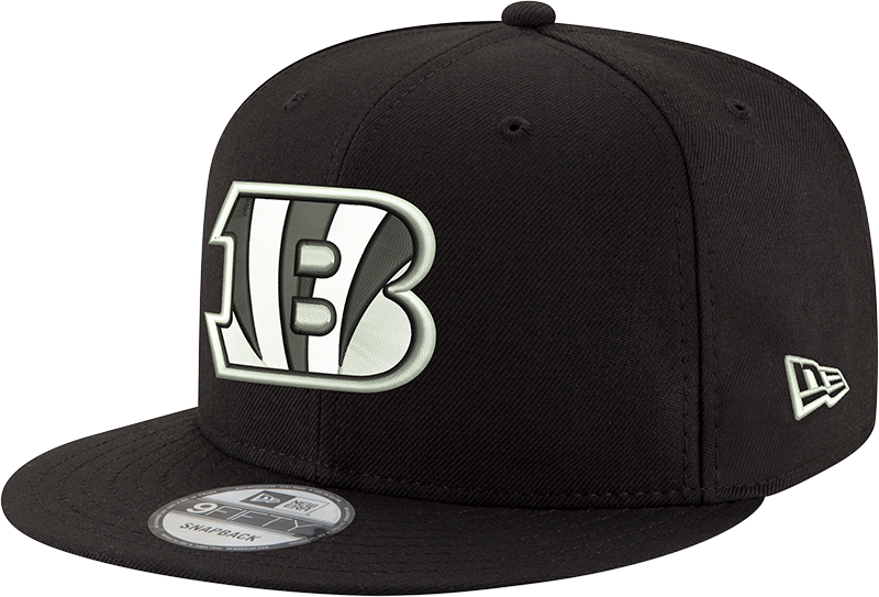 Cincinnati Bengals Black and White New Era 59Fifty Snapback