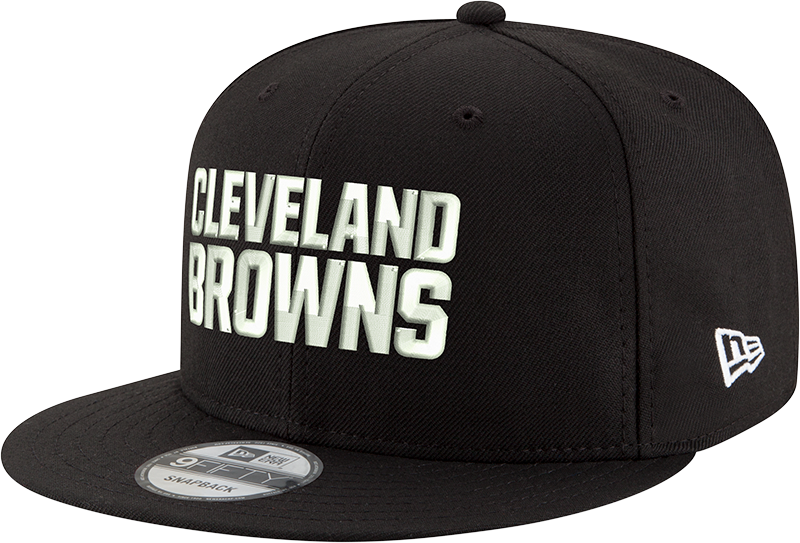 Cleveland Browns Black and White New Era 59Fifty Snapback