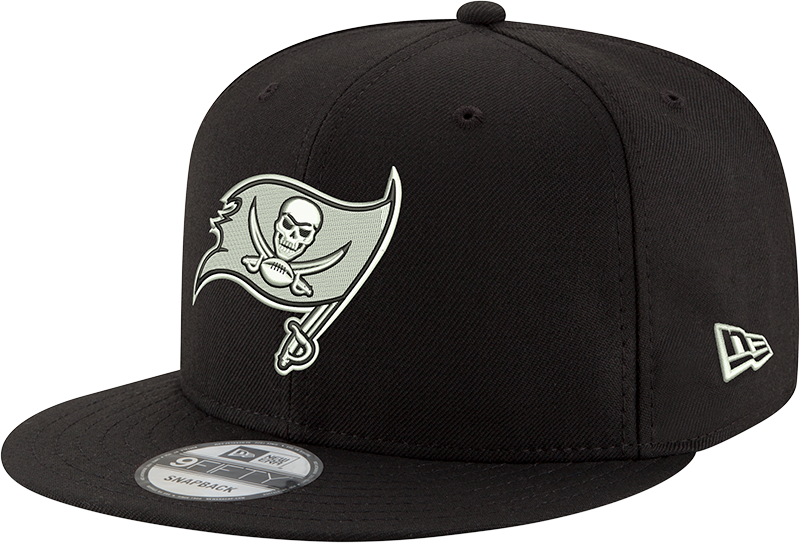 Tampa Bay Buccaneers Black and White New Era 59Fifty Snapback