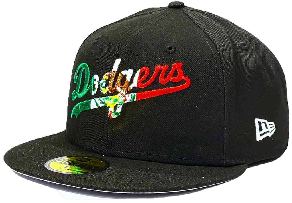 Los Angeles Dodgers Mexico Wordmark Black New Era 59Fifty Fitted Hat