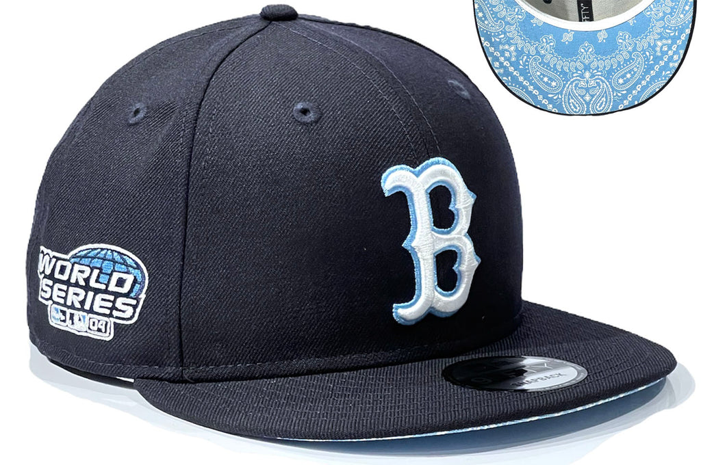 Boston Red Sox Paisley Under Navy New Era 9Fifty Snapback Hat Blue Paisley Undervisor
