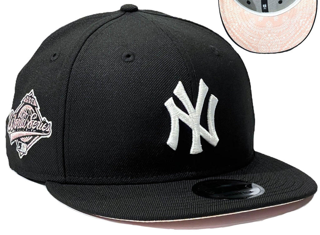 New York Yankees Paisley Under Black New Era 9Fifty Snapback Hat Pink Paisley Undervisor