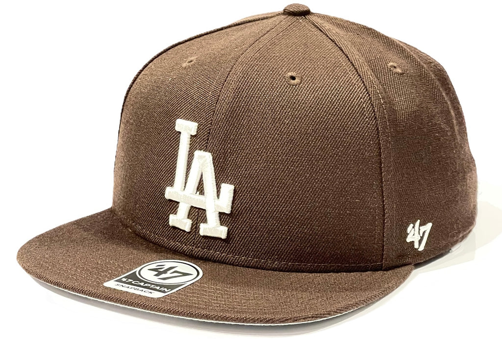 Los Angeles Dodgers 47 Brand No Shot Captain Snapback - Brown